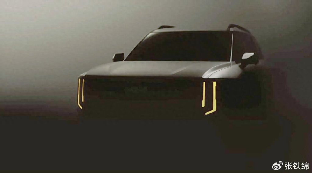 起亞全新中大型方盒子式SUV,外觀方正硬朗,三排座椅,兩種動力